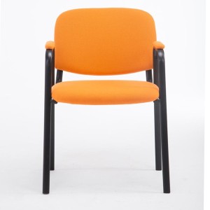 Silla de confidente MOBY CON BRAZOS, patas negras, color negro