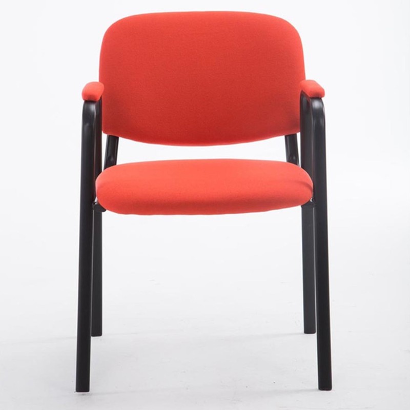 Silla de confidente MOBY CON BRAZOS, patas negras, color negro