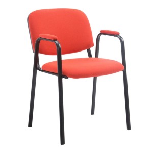 Silla de confidente MOBY CON BRAZOS, patas negras, color negro