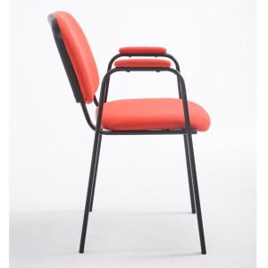 Silla de confidente MOBY CON BRAZOS, patas negras, color negro