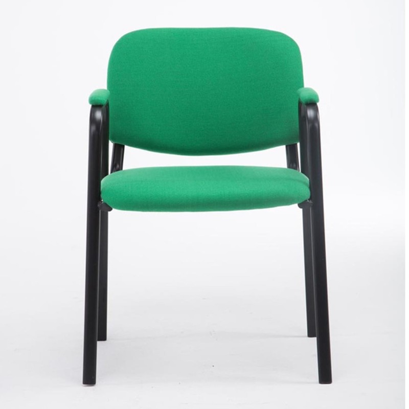 Silla de confidente MOBY CON BRAZOS, patas negras, color negro