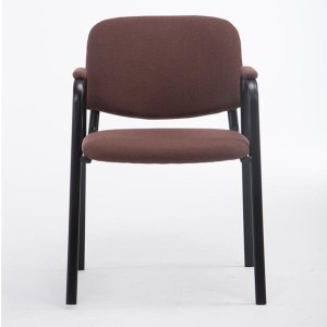 Silla de confidente MOBY CON BRAZOS, patas negras, color negro