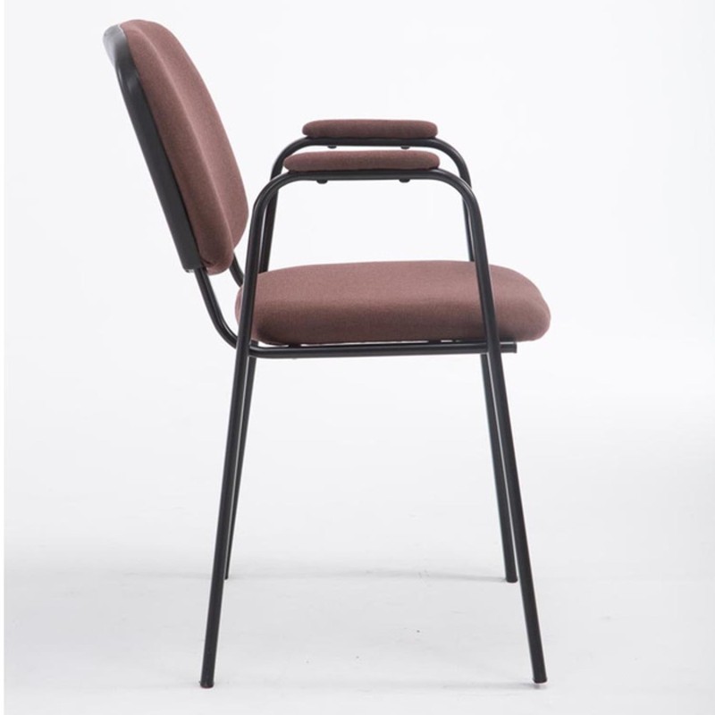 Silla de confidente MOBY CON BRAZOS, patas negras, color negro