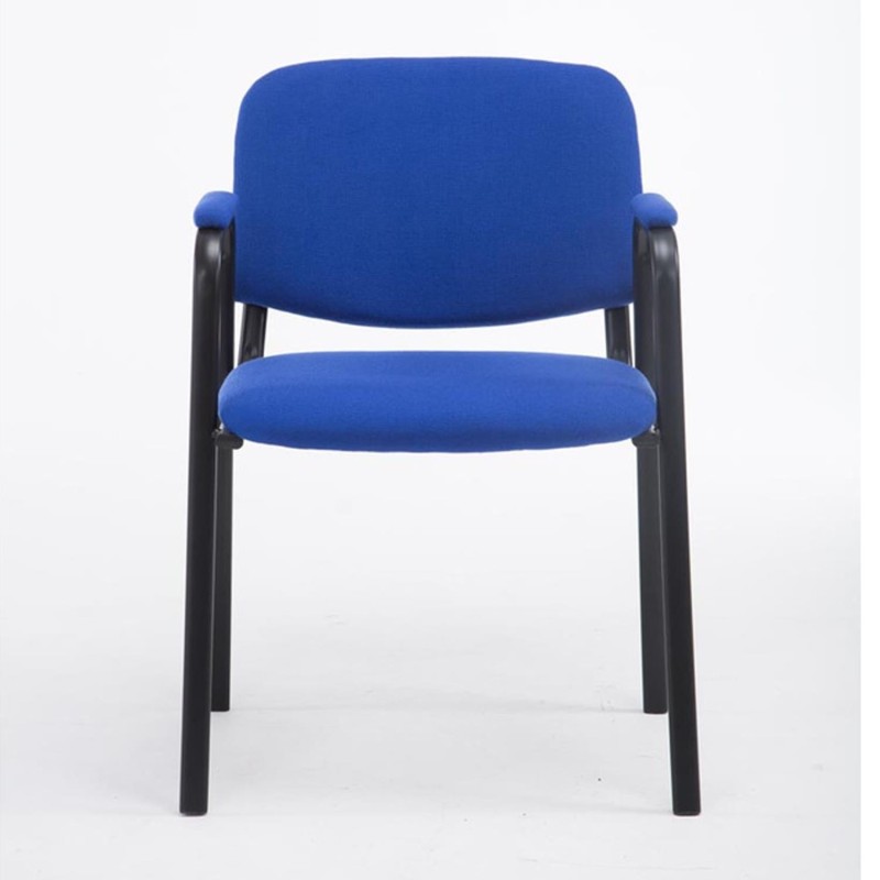 Silla de confidente MOBY CON BRAZOS, patas negras, color negro