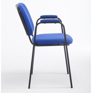 Silla de confidente MOBY CON BRAZOS, patas negras, color negro