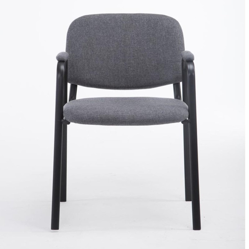 Silla de confidente MOBY CON BRAZOS, patas negras, color negro