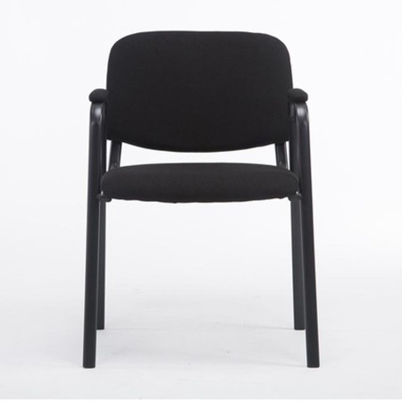 Silla de confidente MOBY CON BRAZOS, patas negras, color negro 2