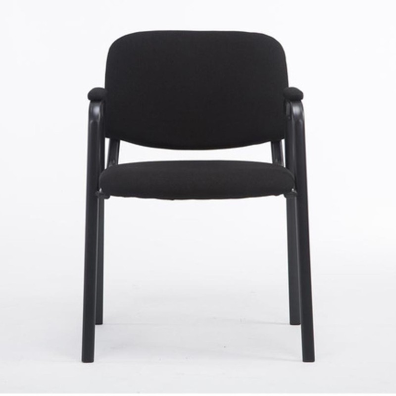 Silla de confidente MOBY CON BRAZOS, patas negras, color negro