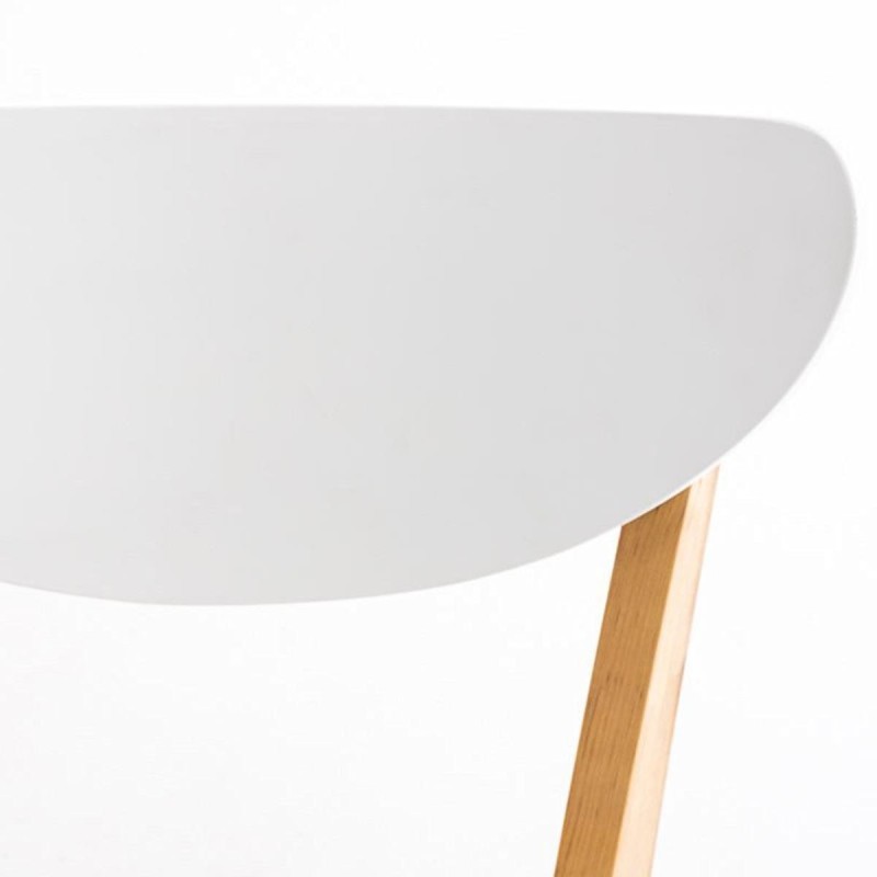 Silla de Confidente ARABY en madera color abedul y blanco