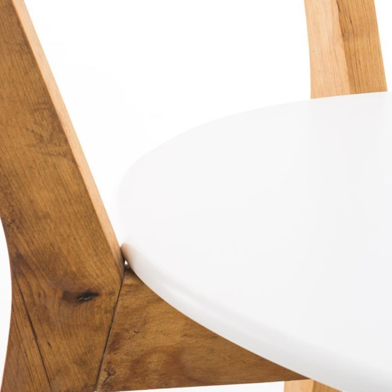 Silla de Confidente ARABY en madera color abedul y blanco