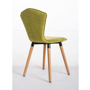 Silla de confidente FELIKA, gran acolchado en tela color negro