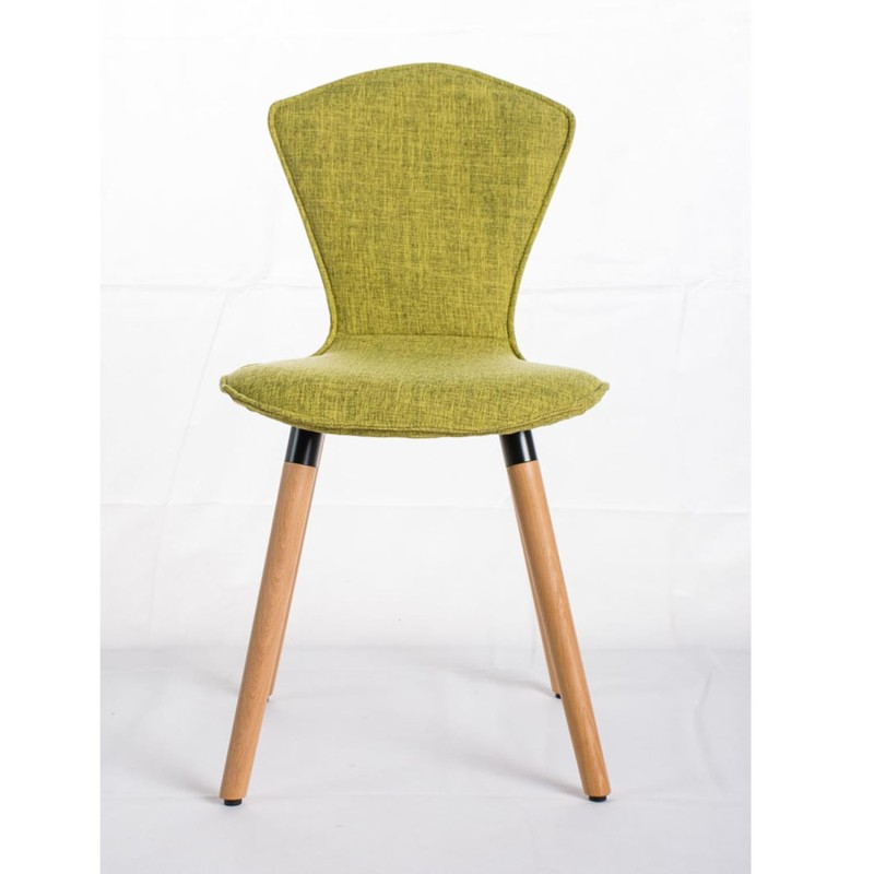 Silla de confidente FELIKA, gran acolchado en tela color negro