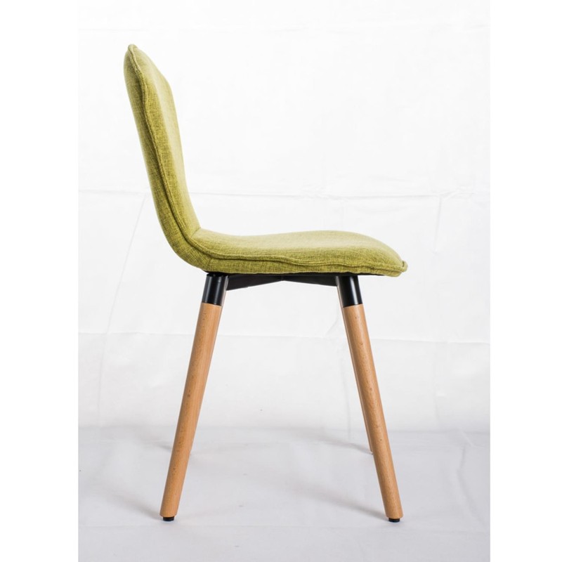 Silla de confidente FELIKA, gran acolchado en tela color negro