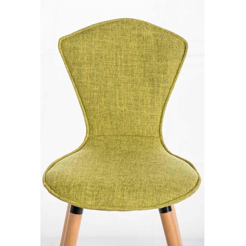 Silla de confidente FELIKA, gran acolchado en tela color negro