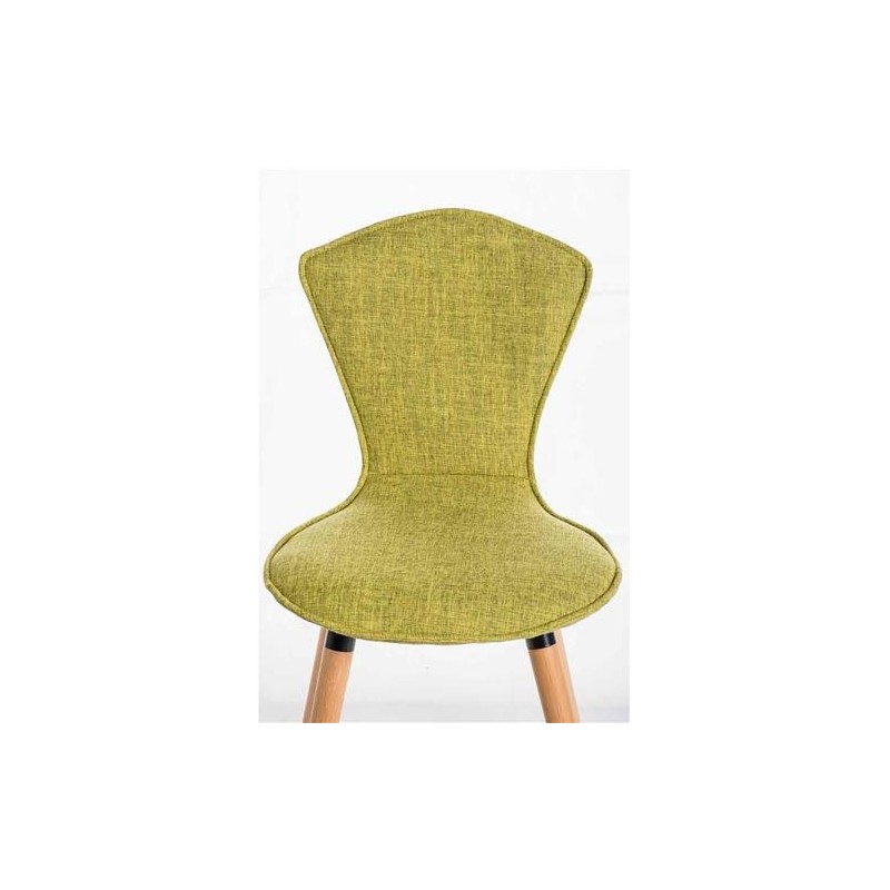 Silla de confidente FELIKA, gran acolchado en tela color negro