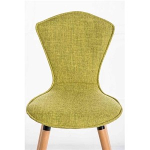 Silla de confidente FELIKA, gran acolchado en tela color negro