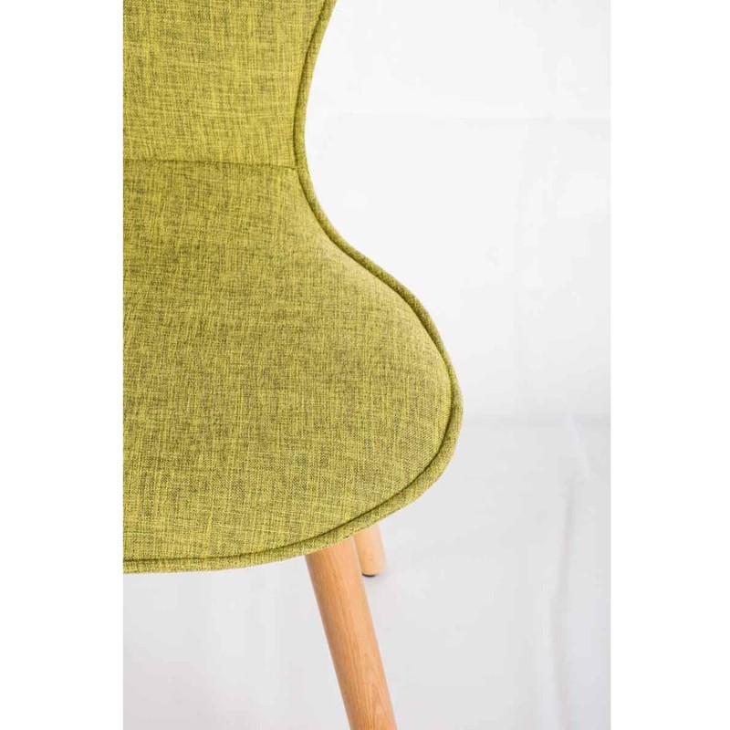 Silla de confidente FELIKA, gran acolchado en tela color negro