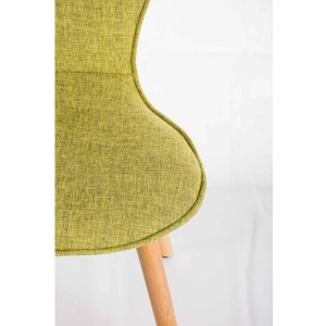 Silla de confidente FELIKA, gran acolchado en tela color negro