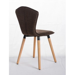 Silla de confidente FELIKA, gran acolchado en tela color negro