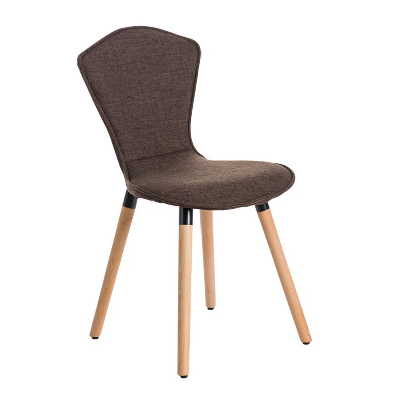 Silla de confidente FELIKA, gran acolchado en tela color negro