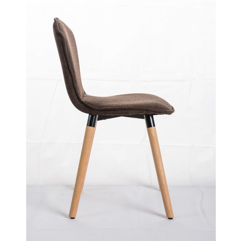 Silla de confidente FELIKA, gran acolchado en tela color negro