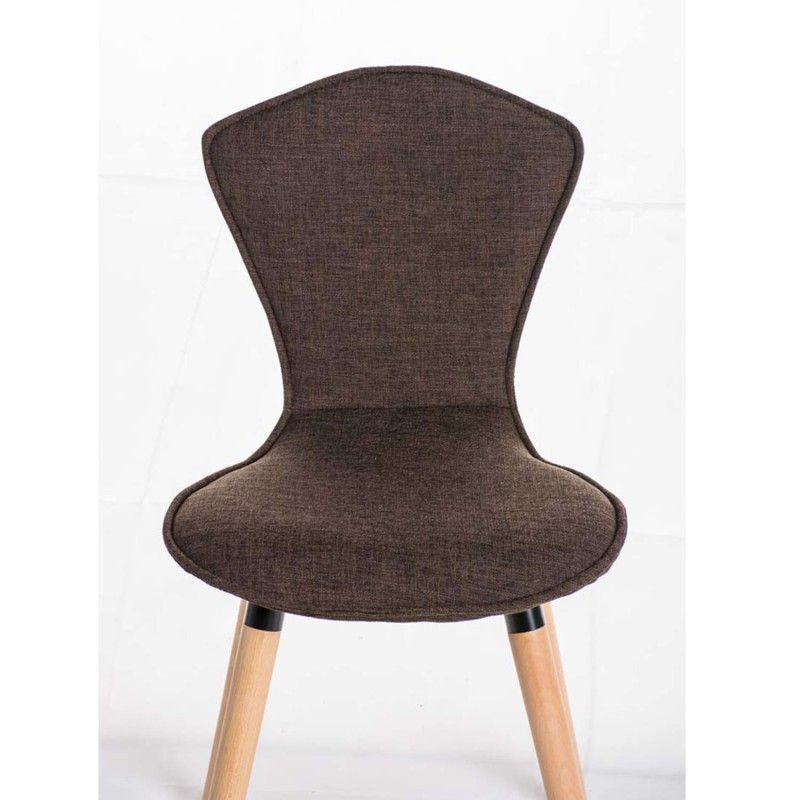 Silla de confidente FELIKA, gran acolchado en tela color negro