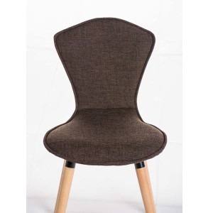 Silla de confidente FELIKA, gran acolchado en tela color negro