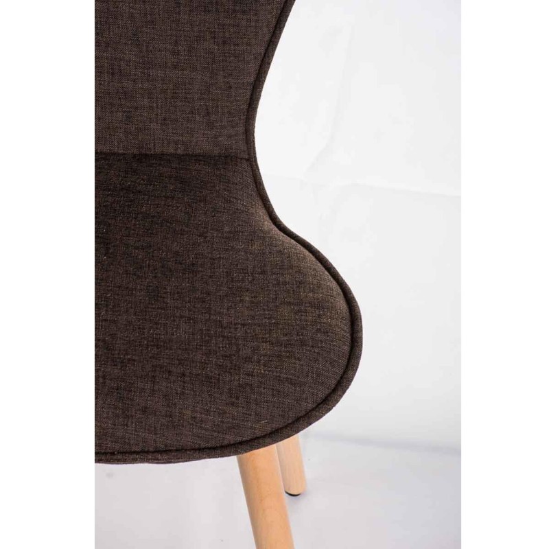 Silla de confidente FELIKA, gran acolchado en tela color negro