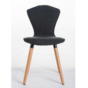 Silla de confidente FELIKA, gran acolchado en tela color negro