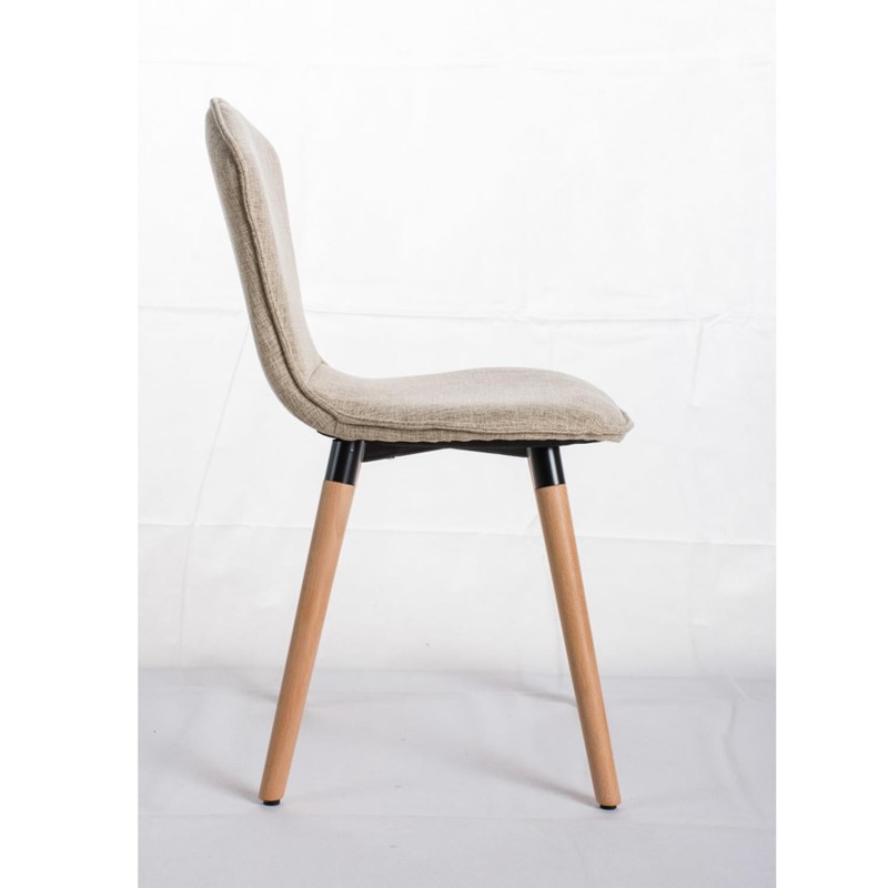 Silla de confidente FELIKA, gran acolchado en tela color negro