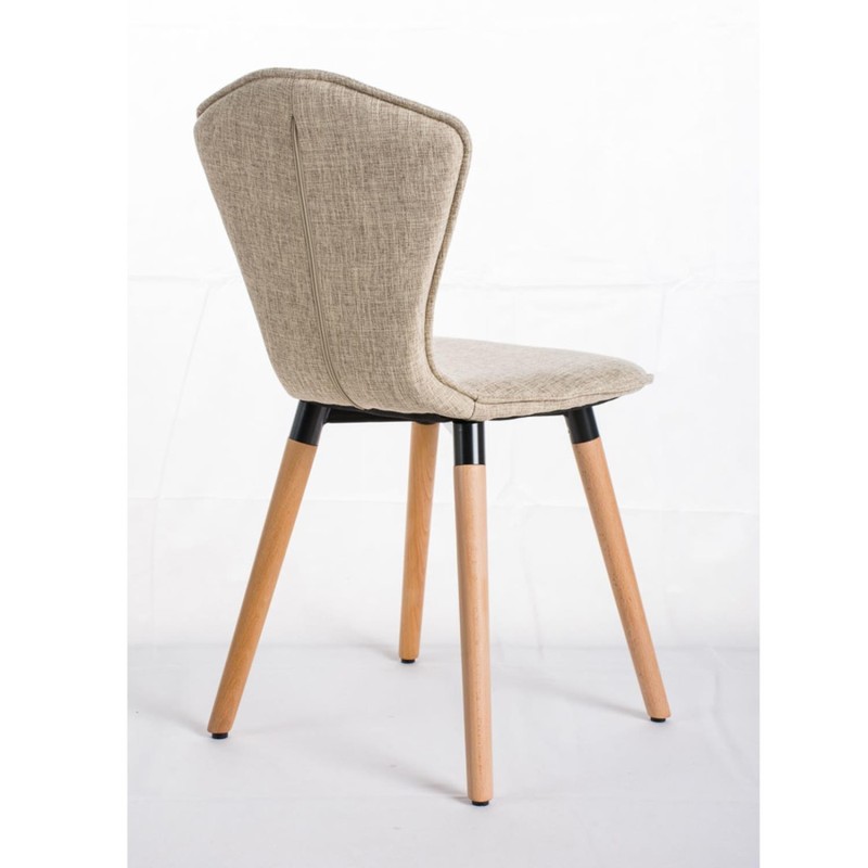 Silla de confidente FELIKA, gran acolchado en tela color negro