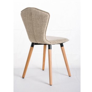 Silla de confidente FELIKA, gran acolchado en tela color negro