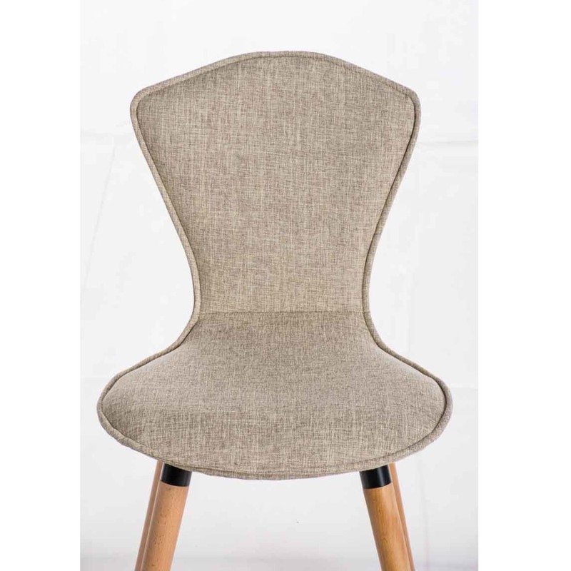 Silla de confidente FELIKA, gran acolchado en tela color negro