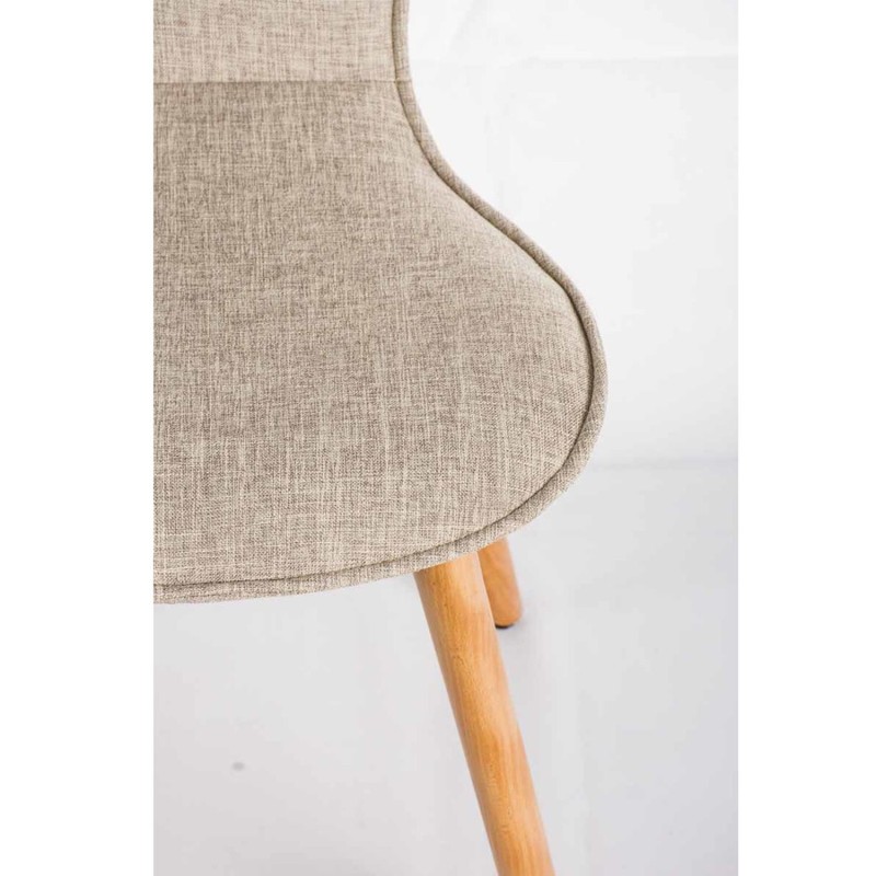 Silla de confidente FELIKA, gran acolchado en tela color negro