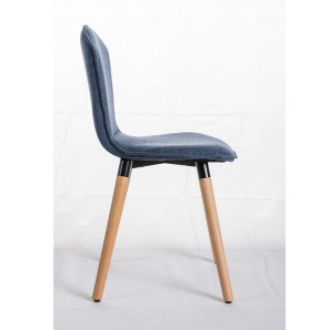 Silla de confidente FELIKA, gran acolchado en tela color negro