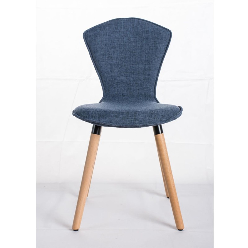 Silla de confidente FELIKA, gran acolchado en tela color negro