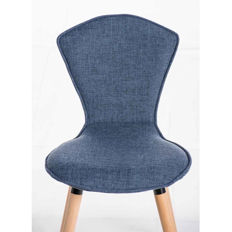 Silla de confidente FELIKA, gran acolchado en tela color negro