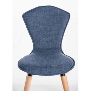 Silla de confidente FELIKA, gran acolchado en tela color negro