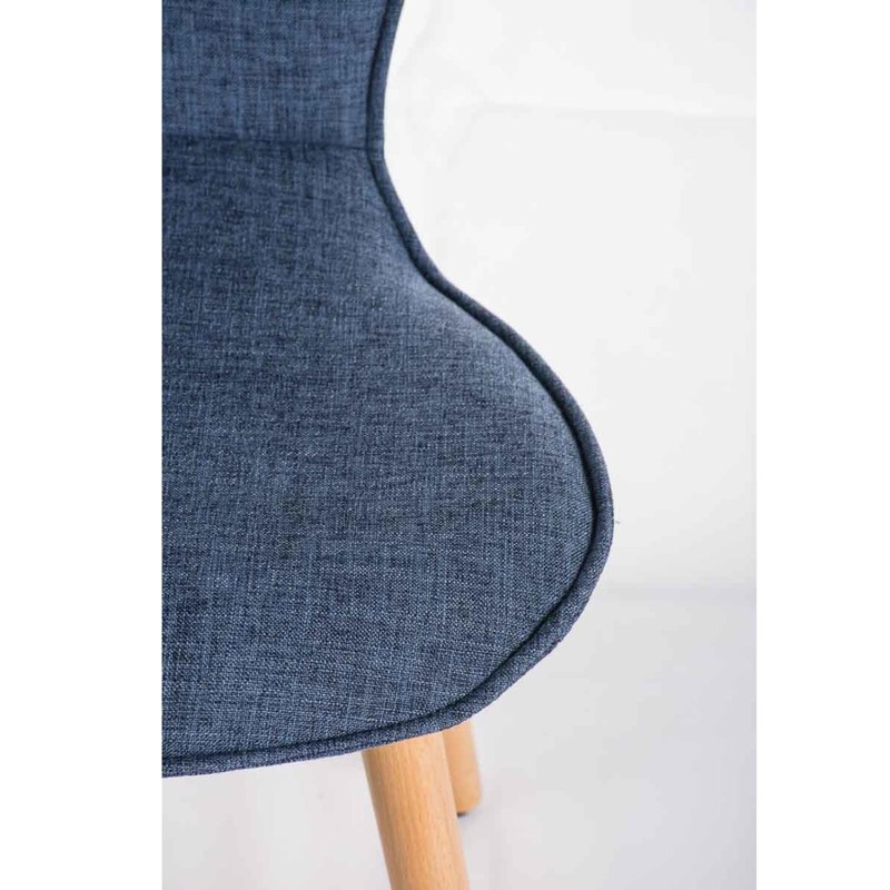 Silla de confidente FELIKA, gran acolchado en tela color negro