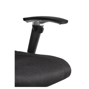 Silla de oficina HENRY, base aluminio, en negro