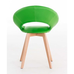 Silla de confidente TIMY, diseño exclusivo, gran acolchado en piel negra