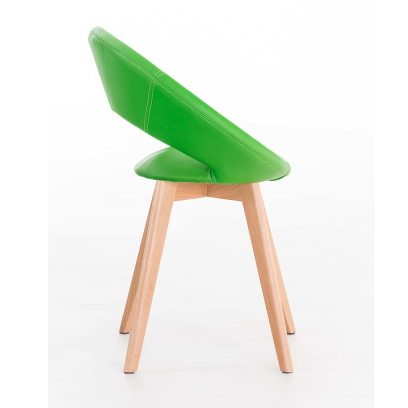 Silla de confidente TIMY, diseño exclusivo, gran acolchado en piel negra