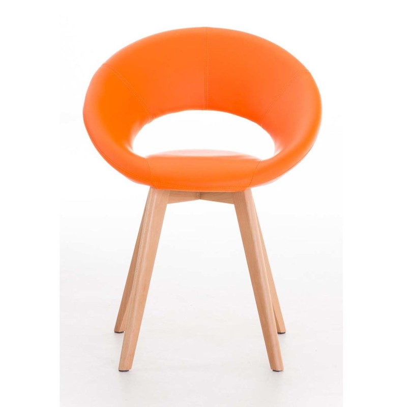 Silla de confidente TIMY, diseño exclusivo, gran acolchado en piel negra