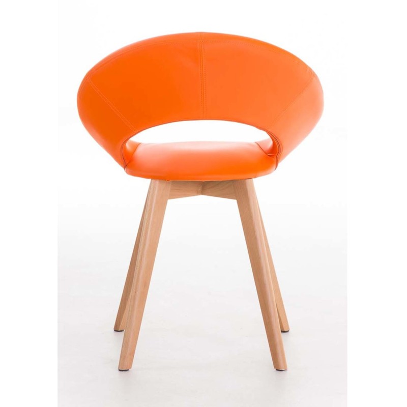 Silla de confidente TIMY, diseño exclusivo, gran acolchado en piel negra