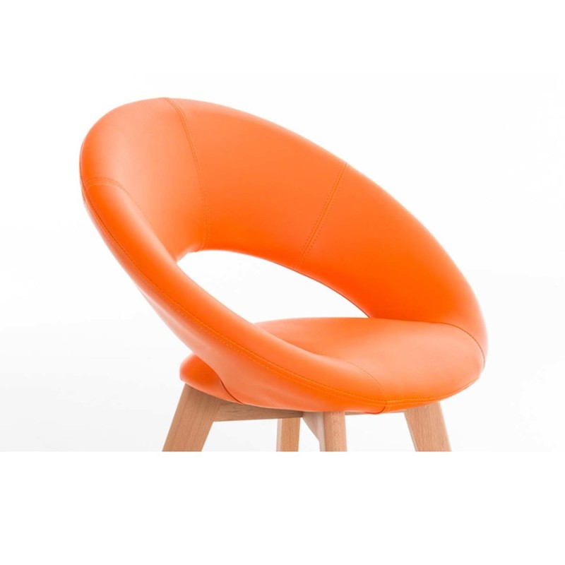 Silla de confidente TIMY, diseño exclusivo, gran acolchado en piel negra