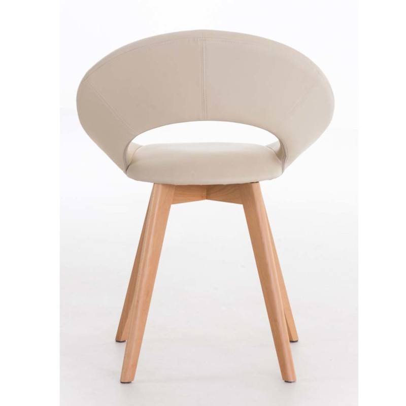 Silla de confidente TIMY, diseño exclusivo, gran acolchado en piel negra