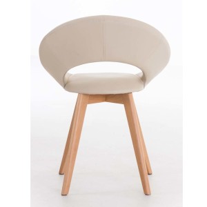 Silla de confidente TIMY, diseño exclusivo, gran acolchado en piel negra