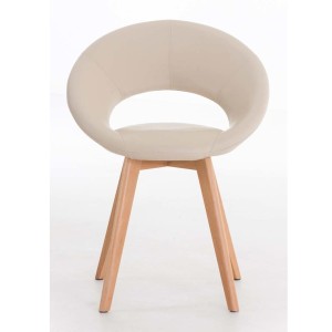 Silla de confidente TIMY, diseño exclusivo, gran acolchado en piel negra