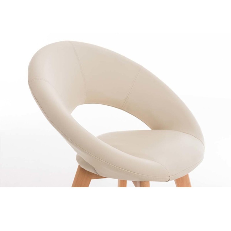 Silla de confidente TIMY, diseño exclusivo, gran acolchado en piel negra