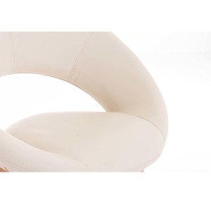 Silla de confidente TIMY, diseño exclusivo, gran acolchado en piel negra